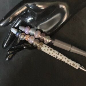 Beaded and Leopard Print Pens